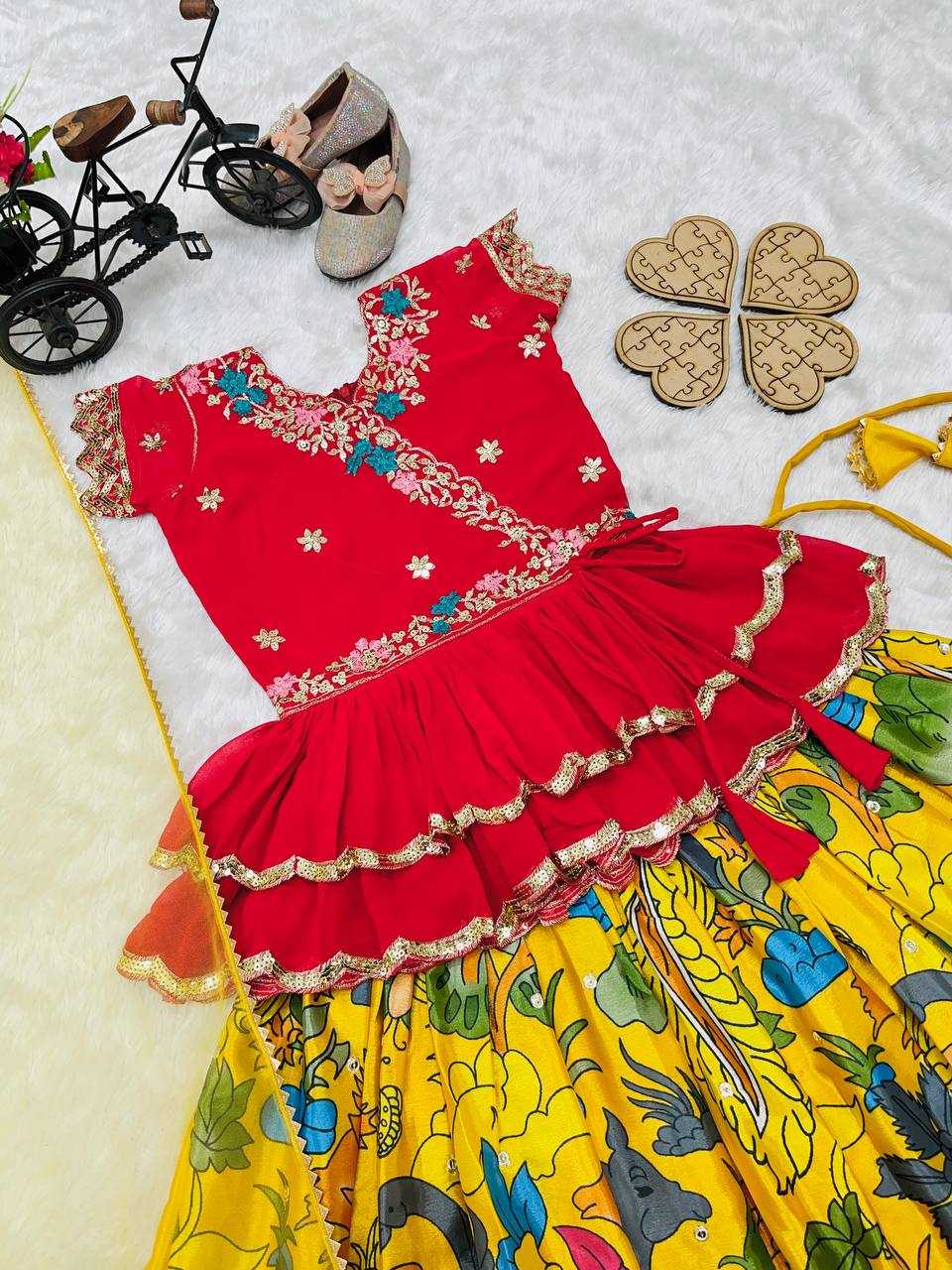 Ynf Faux Georgette RIN154 187 Kids Wear Wholesale Kids Lehenga Girls Ethnic Wear Baby Girl Lehenga Manufacturer