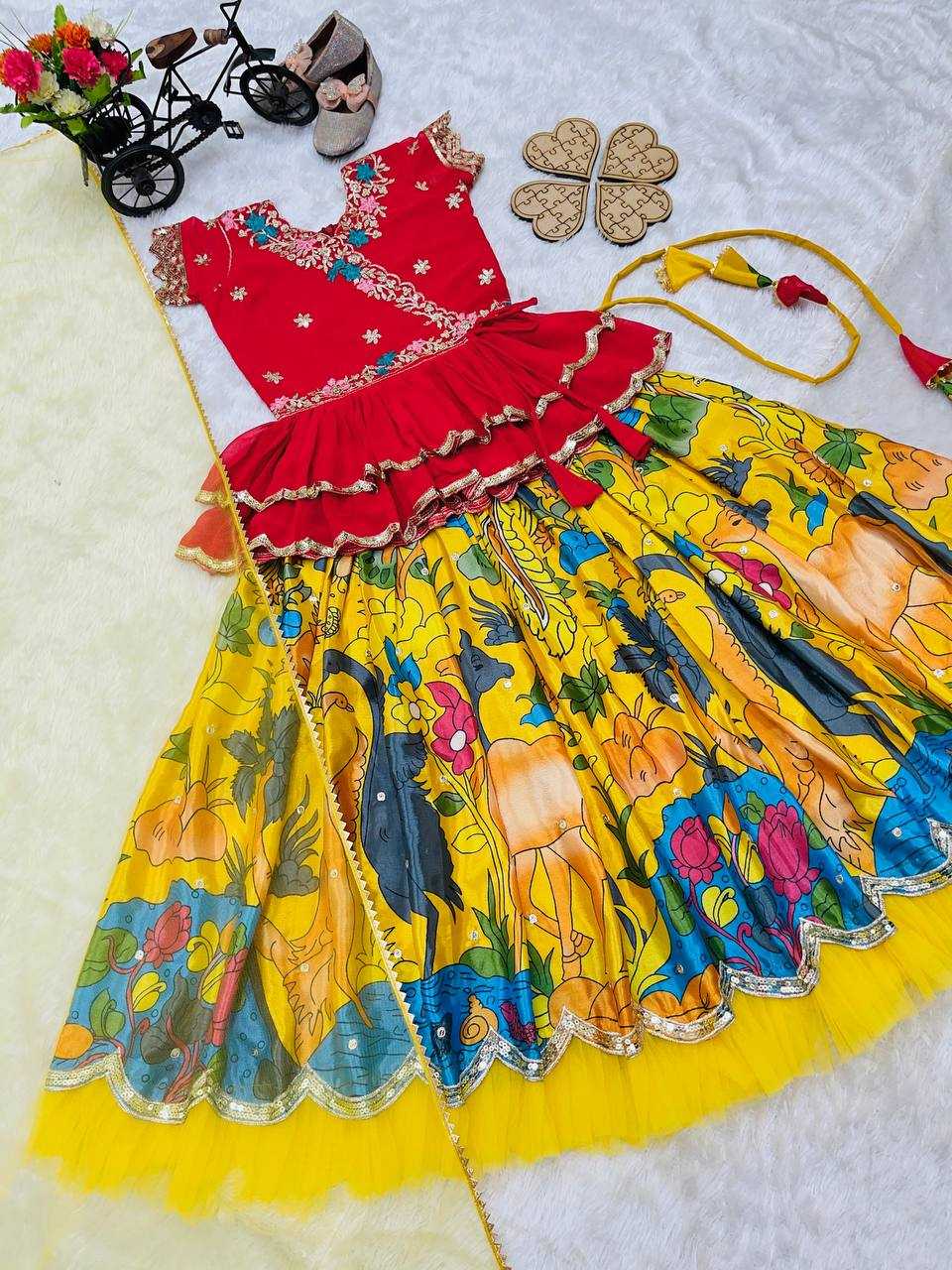 Ynf Faux Georgette RIN154 187 Kids Wear Wholesale Kids Lehenga Girls Ethnic Wear Baby Girl Lehenga Manufacturer