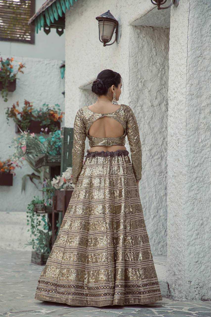 YNF GEORGETTE CODE  KESH270 58  LEHENGA  WHOLESALE GEORGETTE ZARI SEQUINS LEHENGA MANUFACTURER