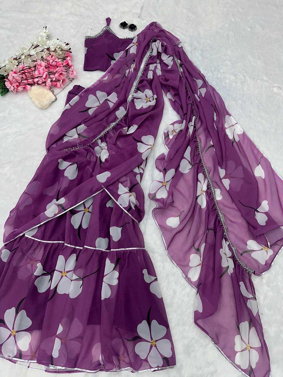 YNF GEORGETTE KESH154 272 SAREES WHOLESALE FANCY PRINTED GEORGETTE SAREES MANUFACTURER