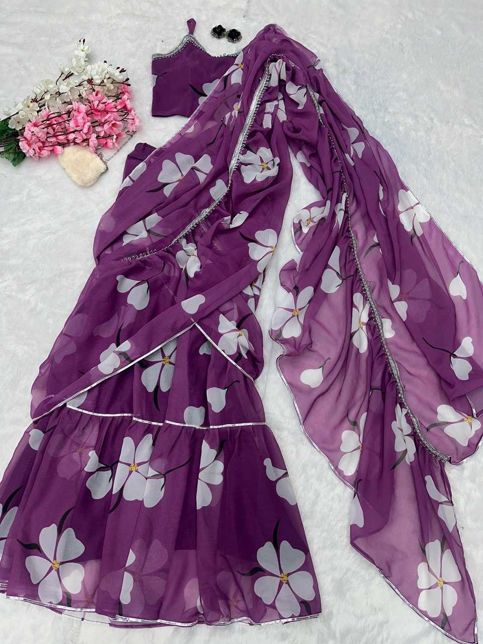 YNF GEORGETTE KESH154 272 SAREES WHOLESALE FANCY PRINTED GEORGETTE SAREES MANUFACTURER