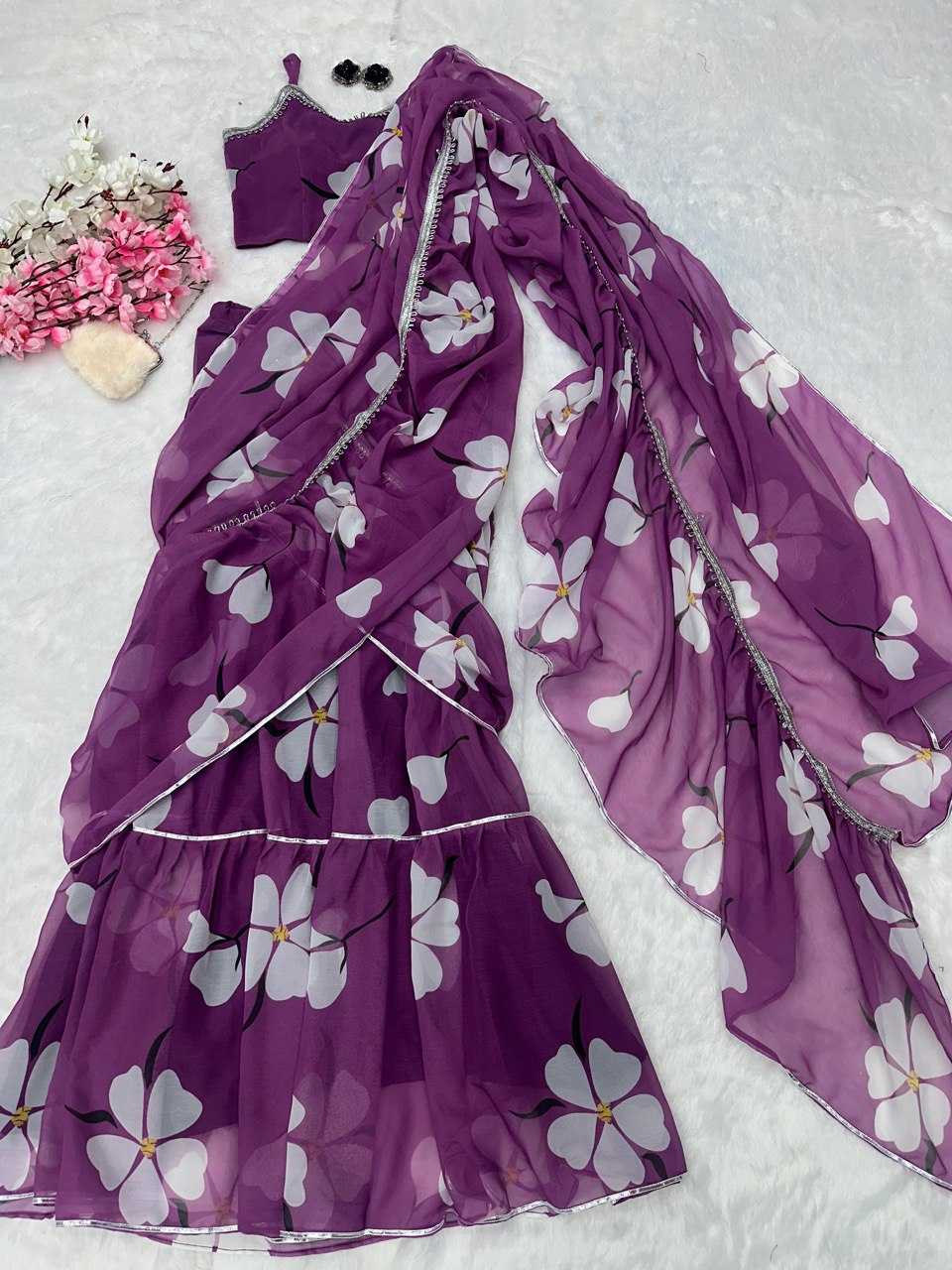 YNF GEORGETTE KESH154 272 SAREES WHOLESALE FANCY PRINTED GEORGETTE SAREES MANUFACTURER