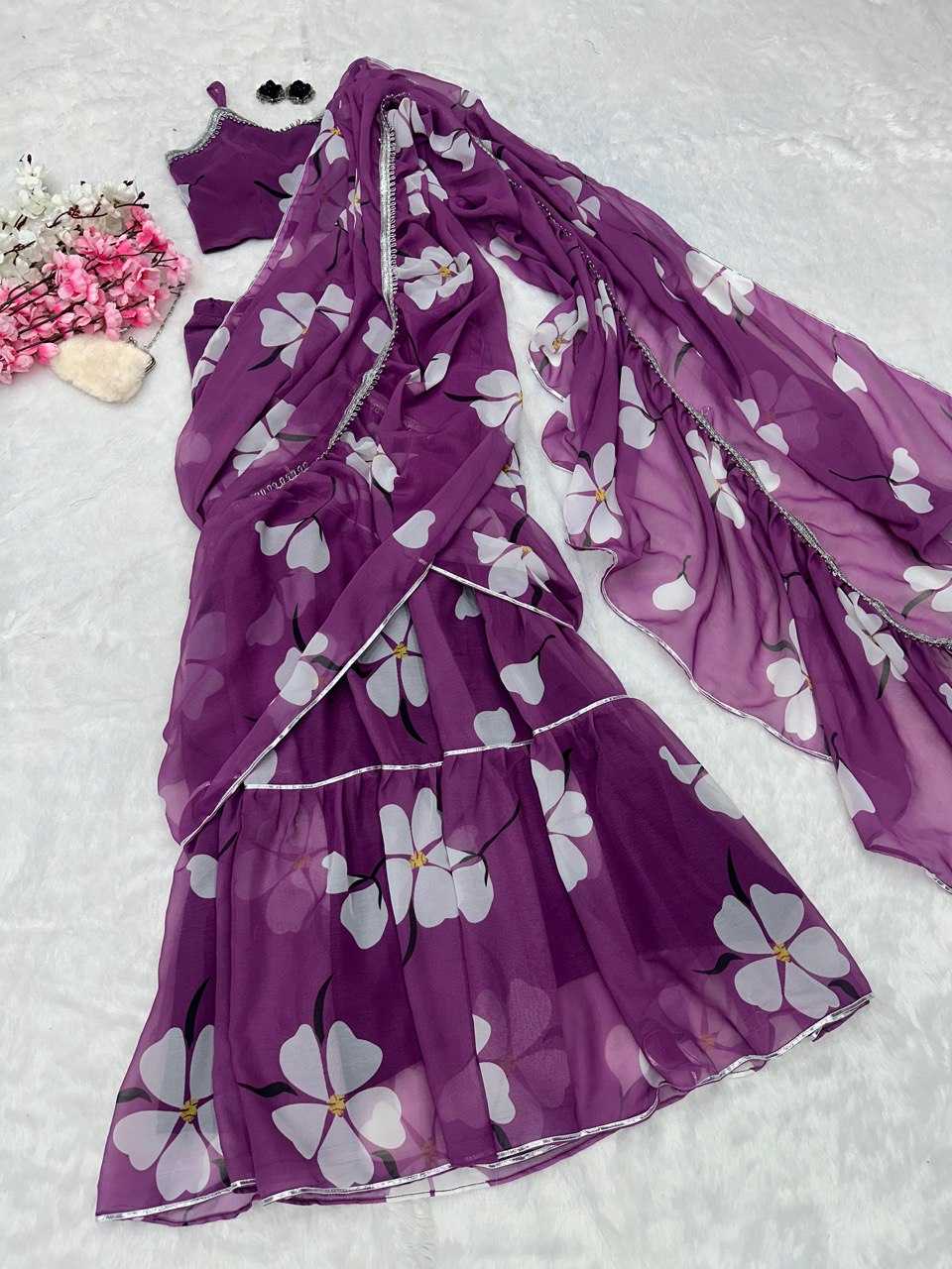 YNF GEORGETTE KESH154 272 SAREES WHOLESALE FANCY PRINTED GEORGETTE SAREES MANUFACTURER