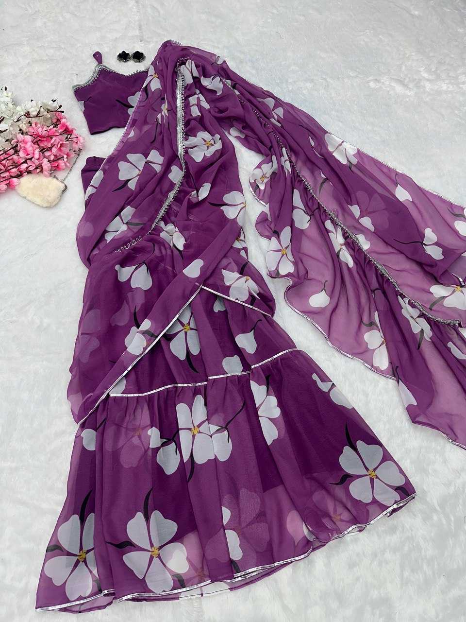 YNF GEORGETTE KESH154 272 SAREES WHOLESALE FANCY PRINTED GEORGETTE SAREES MANUFACTURER