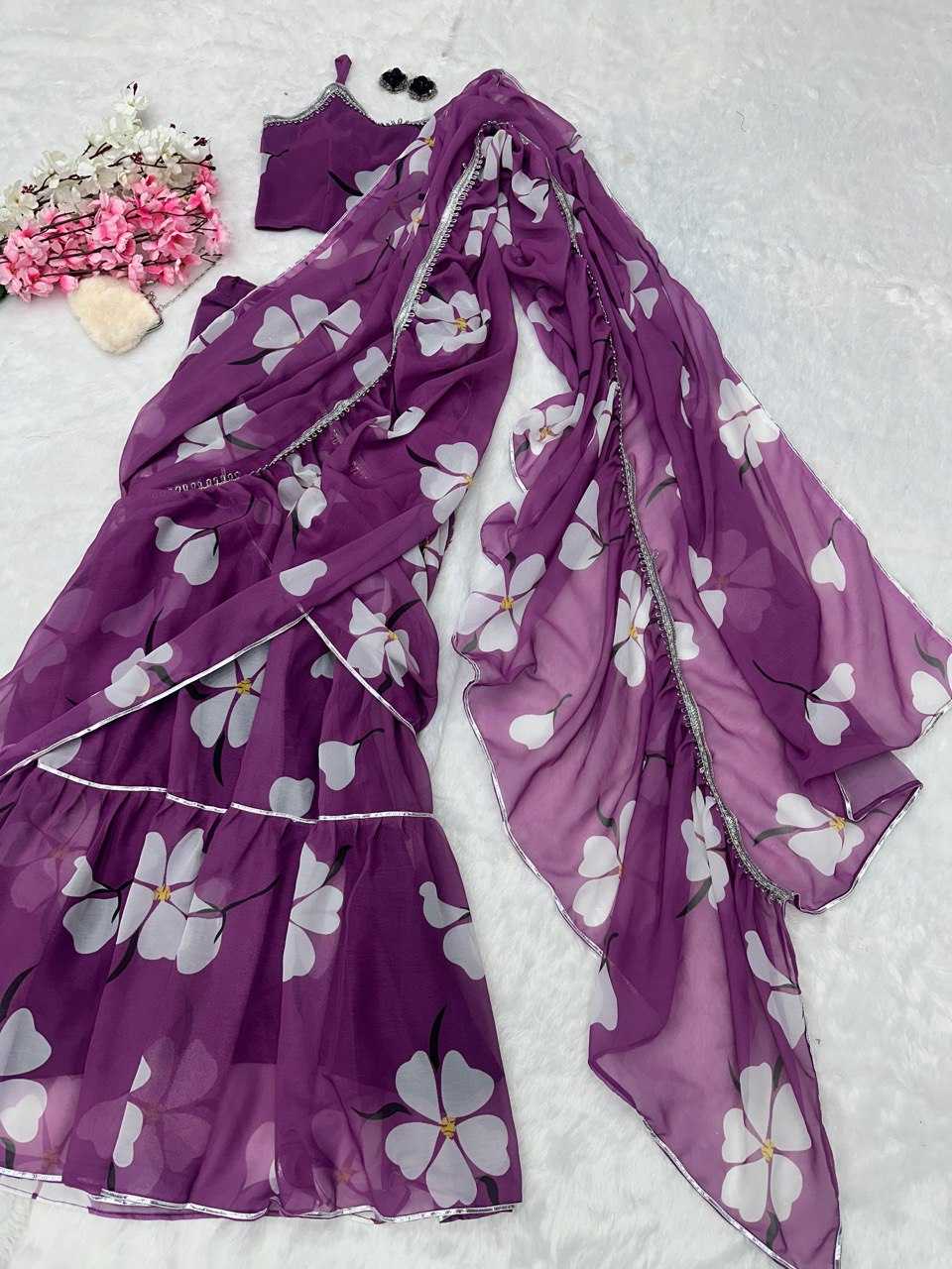 YNF GEORGETTE KESH154 272 SAREES WHOLESALE FANCY PRINTED GEORGETTE SAREES MANUFACTURER