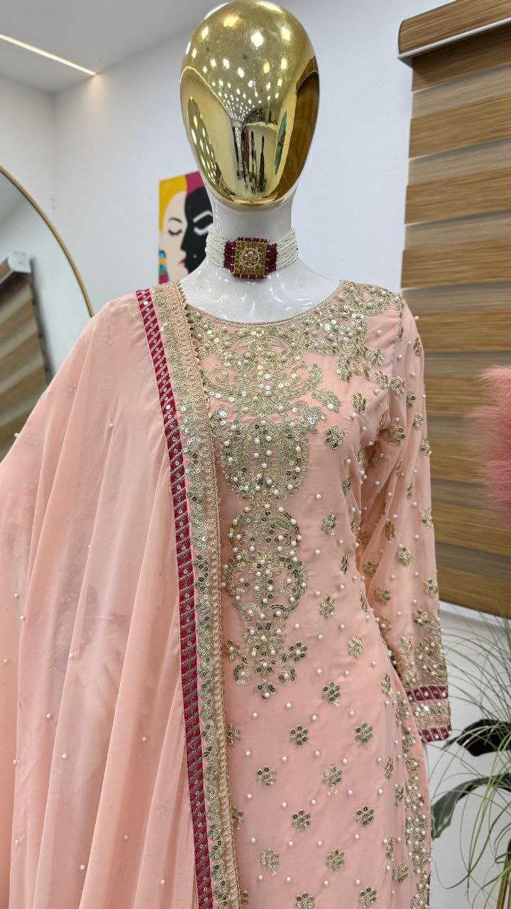 YNF GEORGETTE  KESH158 5047 SUITS & DRSSES WHOLESALE  EMBROIDERY GEORGETTE EID SUITS MANUFACTURER