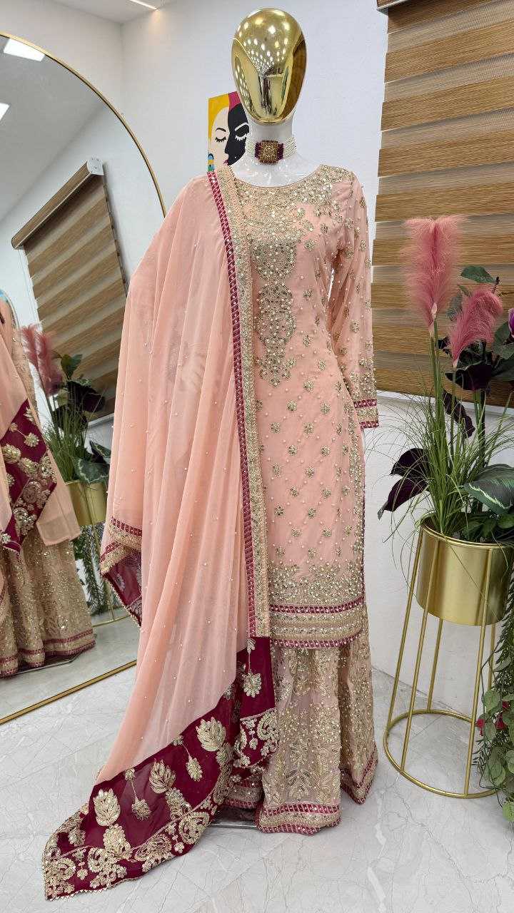 YNF GEORGETTE  KESH158 5047 SUITS & DRSSES WHOLESALE  EMBROIDERY GEORGETTE EID SUITS MANUFACTURER