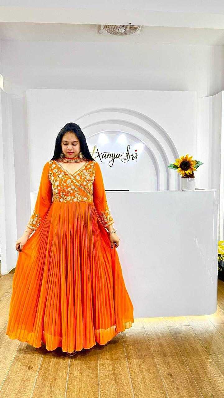 YNF GEORGETTE KESH177 KRA03 DRESSES WHOLESALE ANARKALI GEORGETTE EMBROIDERED DRESSES MANUFACTURER