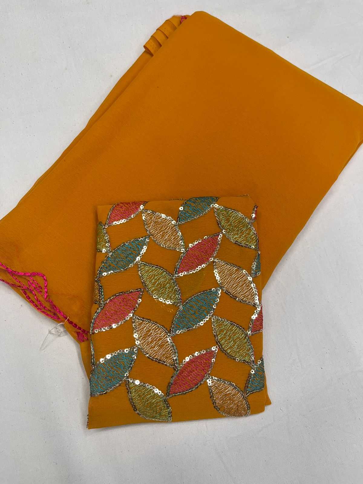 Ynf Georgette KESH203 MTW49 Sarees Wholesale Georgette Sarees Embroidered Sarees Plain Sarees Manufacturer