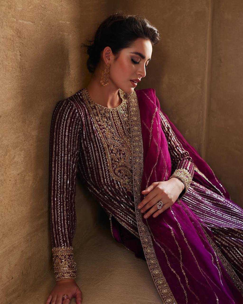 YNF GEORGETTE KESH227 1028 SUITS & DRESSES WHOLESALE LADIES EMBROIDERY PARTY SUITS MANUFACTURER