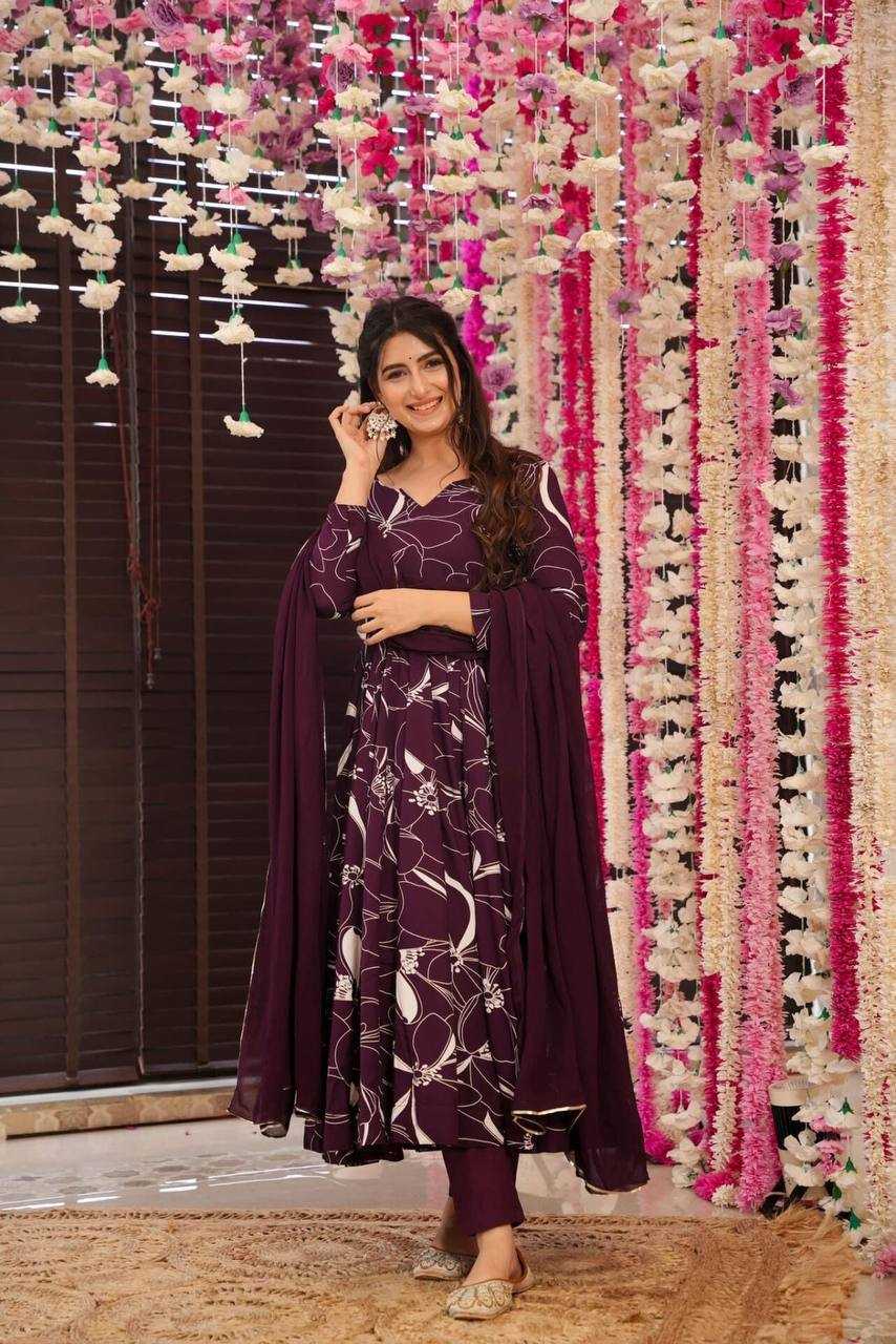 YNF GEORGETTE KESH232 1482 GOWNS WHOLESALE PRINTED  LONG FANCY GOWNS MANUFACTURER