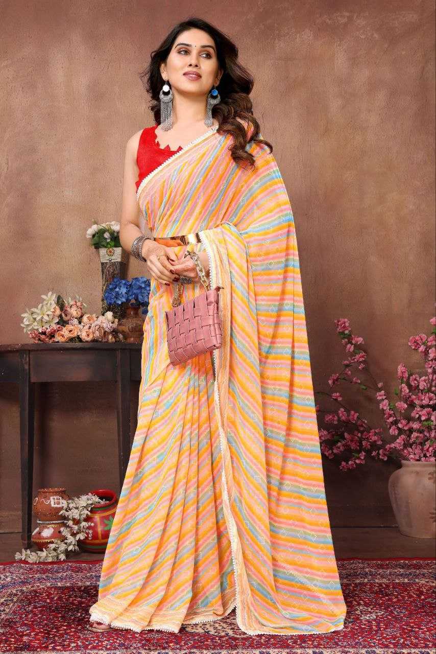 Ynf Georgette KESH245 RNF06 Sarees Wholesale Printed Sarees Georgette Sarees Black Sarees Manufacturer