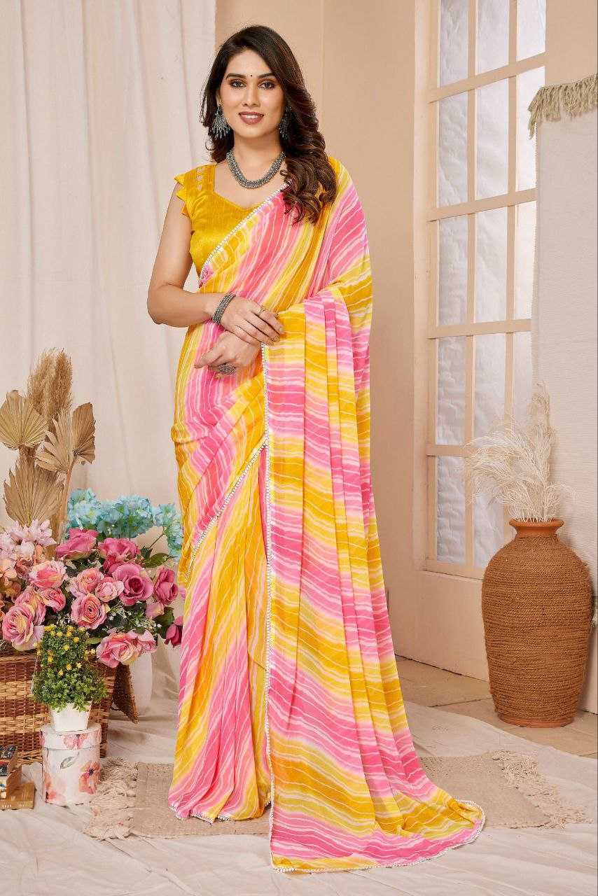 Ynf Georgette KESH245 RNF06 Sarees Wholesale Printed Sarees Georgette Sarees Black Sarees Manufacturer