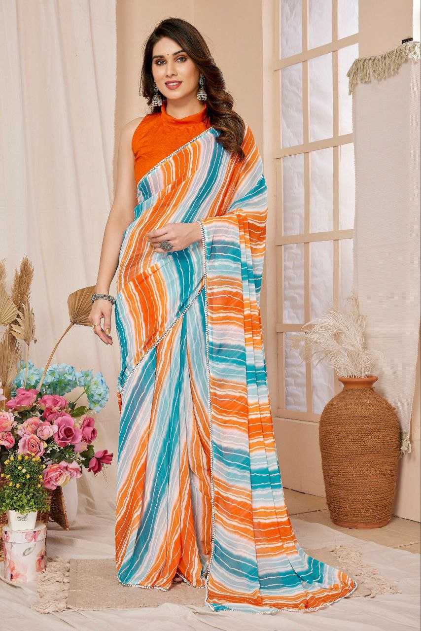 Ynf Georgette KESH245 RNF06 Sarees Wholesale Printed Sarees Georgette Sarees Black Sarees Manufacturer