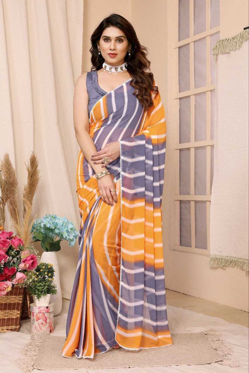 Ynf Georgette KESH245 RNF06 Sarees Wholesale Printed Sarees Georgette Sarees Black Sarees Manufacturer