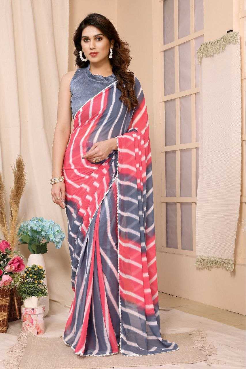 Ynf Georgette KESH245 RNF06 Sarees Wholesale Printed Sarees Georgette Sarees Black Sarees Manufacturer