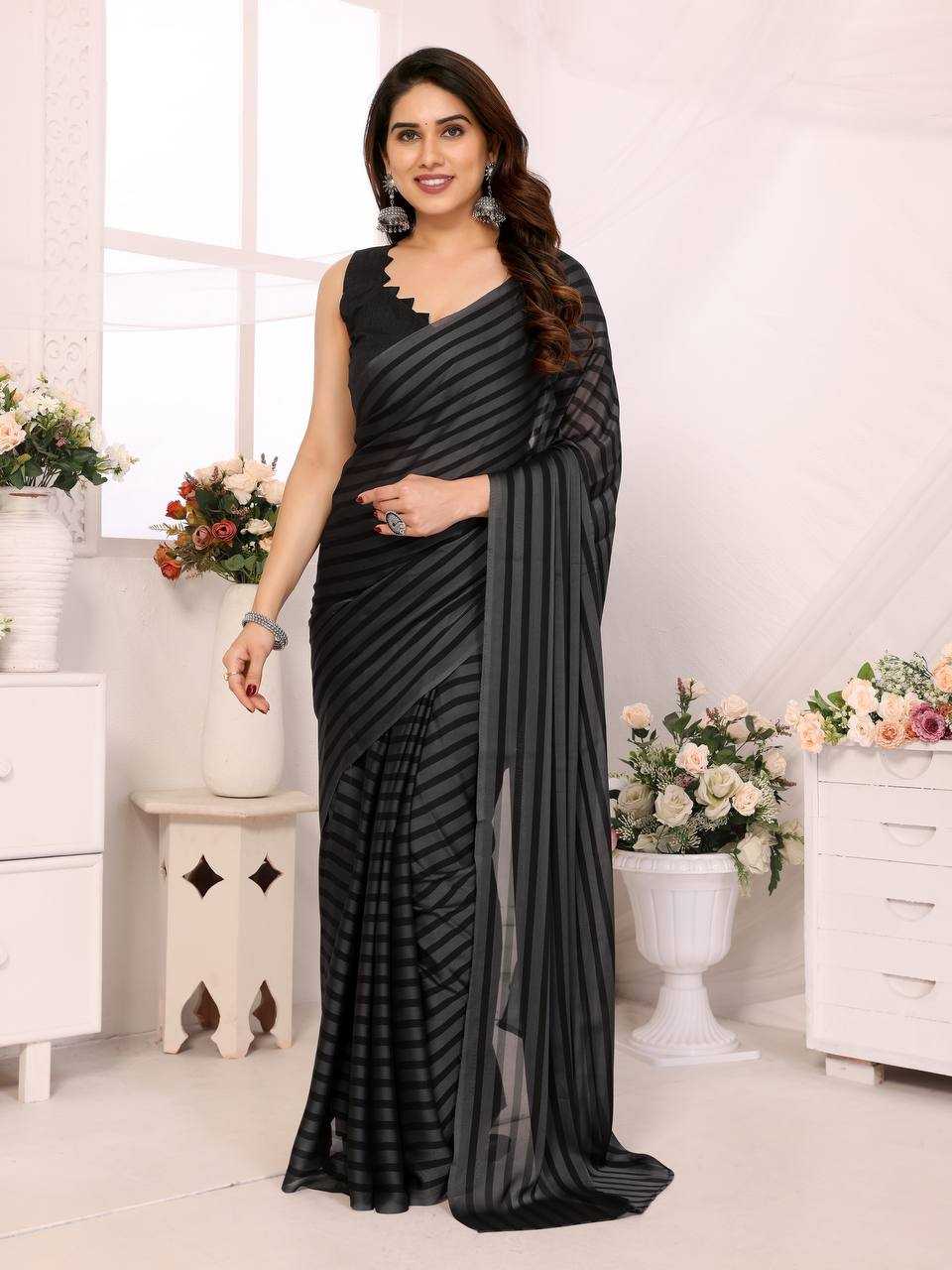 Ynf Georgette KESH245 RNF15 Sarees Wholesale Ready To Wear Sarees Georgette Sarees Sarees With Blouse Manufacturer