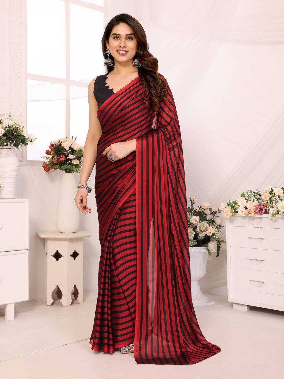 Ynf Georgette KESH245 RNF15 Sarees Wholesale Ready To Wear Sarees Georgette Sarees Sarees With Blouse Manufacturer