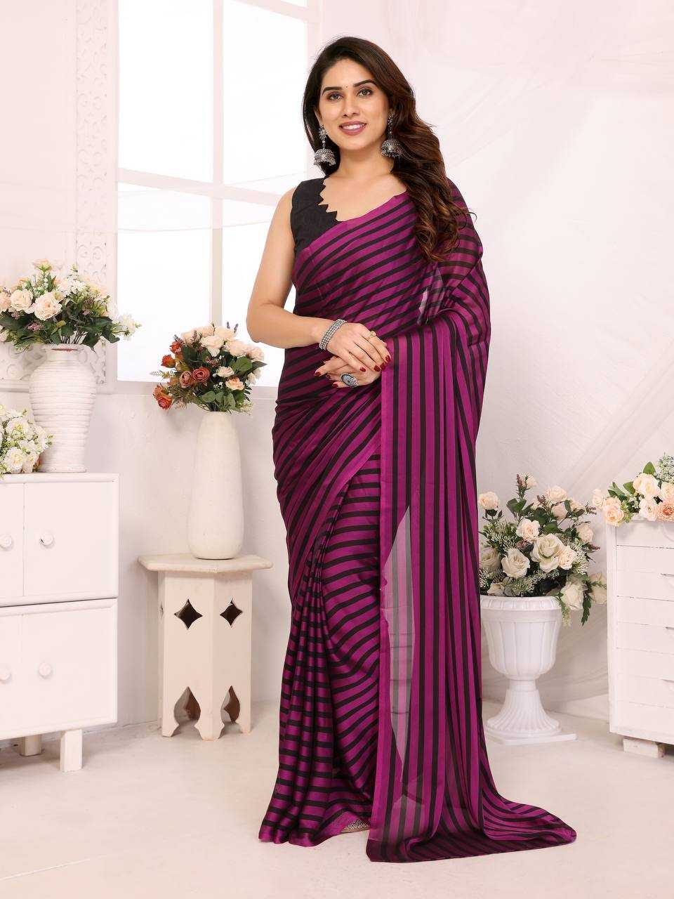 Ynf Georgette KESH245 RNF15 Sarees Wholesale Ready To Wear Sarees Georgette Sarees Sarees With Blouse Manufacturer