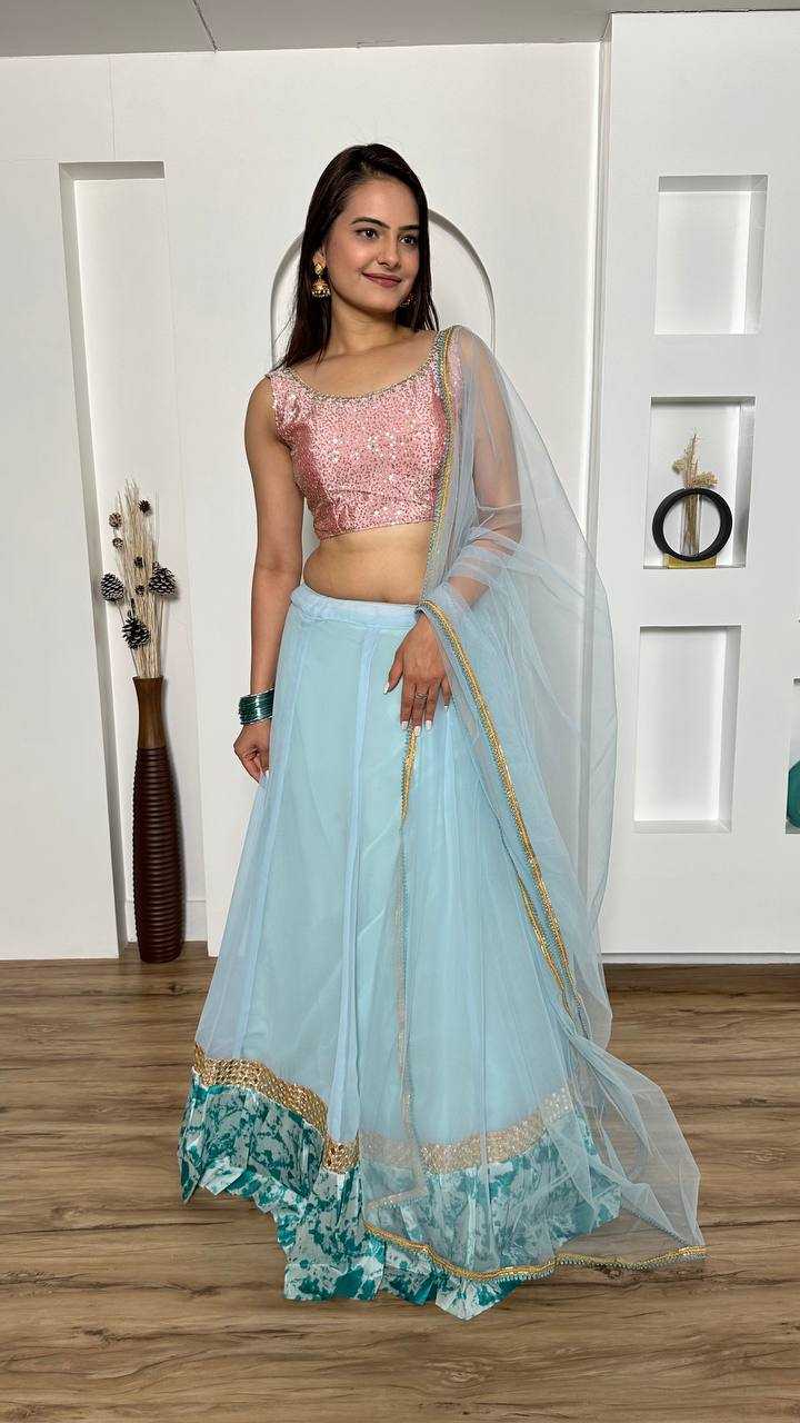 YNF GEORGETTE KESH270 1090 LEHENGAS WHOLESALE TRADITIONAL GEORGETTE LEHENGAS WITH BLOUSE MANUFACTURER 