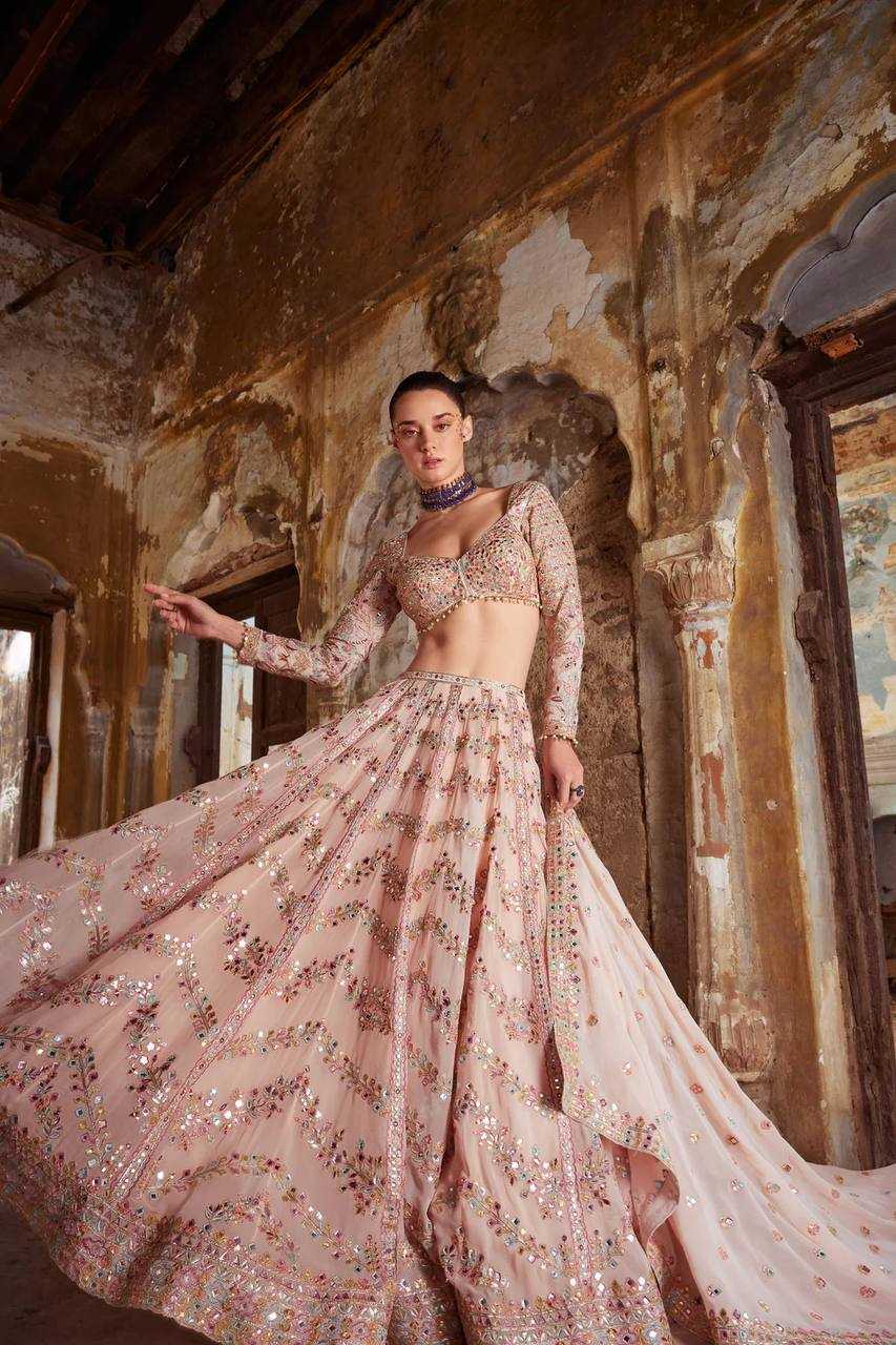 YNF GEORGETTE  KESH270 68 LEHENGA  WHOLESALEZARI WEDDING GEORGETTE LEHENGA  MANUFACTURER