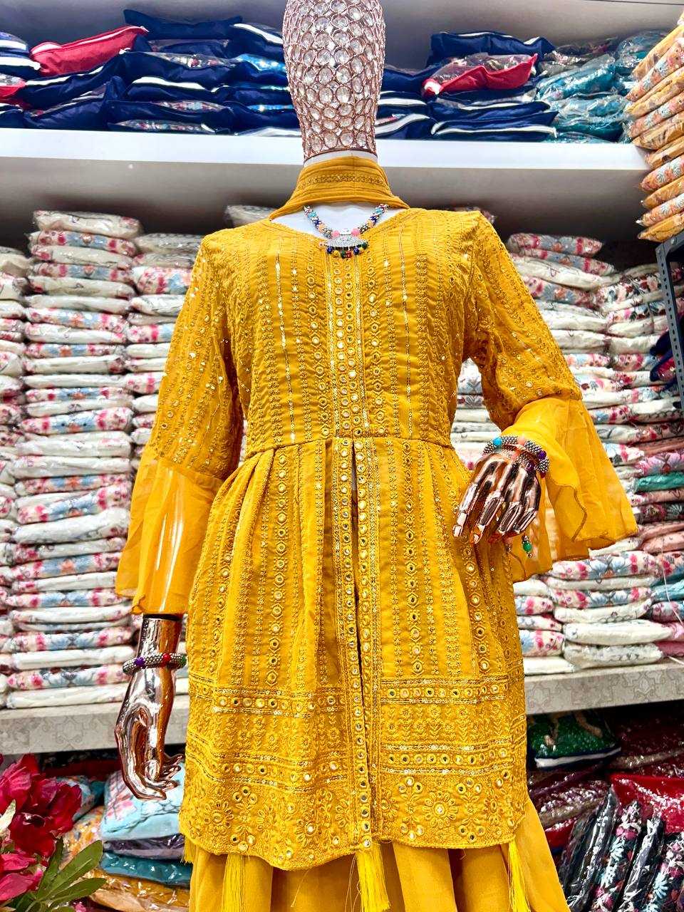 YNF GEORGETTE KESH399 3097 SUITS & DRESSES WHOLESALE GEORGETTE EMBROIDERY PARTY WEAR DHOTI SALWAR SUITS MANUFACTURER