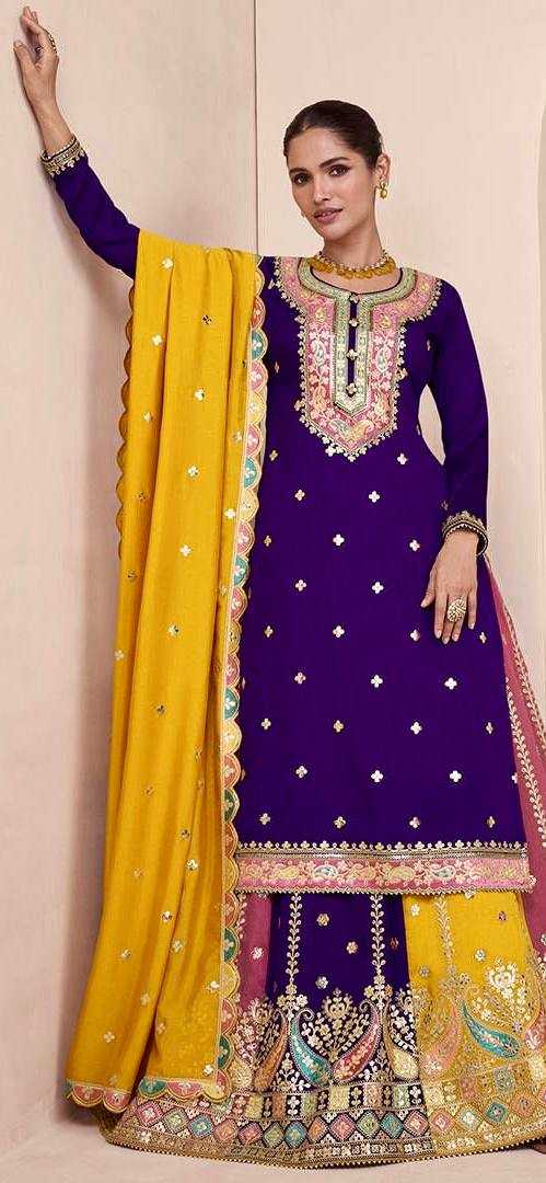 YNF GEORGETTE KESH399 3112 LEHENGAS WHOLESALE GEORGETTE EMBROIDERED LEHENGA WITH CANCAN MANUFACTURER