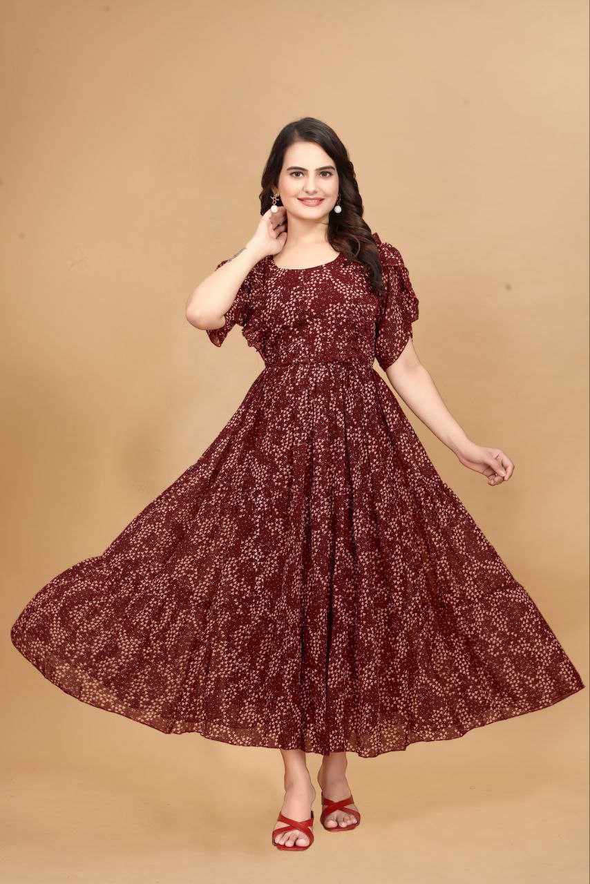 YNF GEORGETTE KESH407 RMT59 DRESSES WHOLESALE GEORGETTE DESIGNER MAXI DRESSES MANUFACTURER