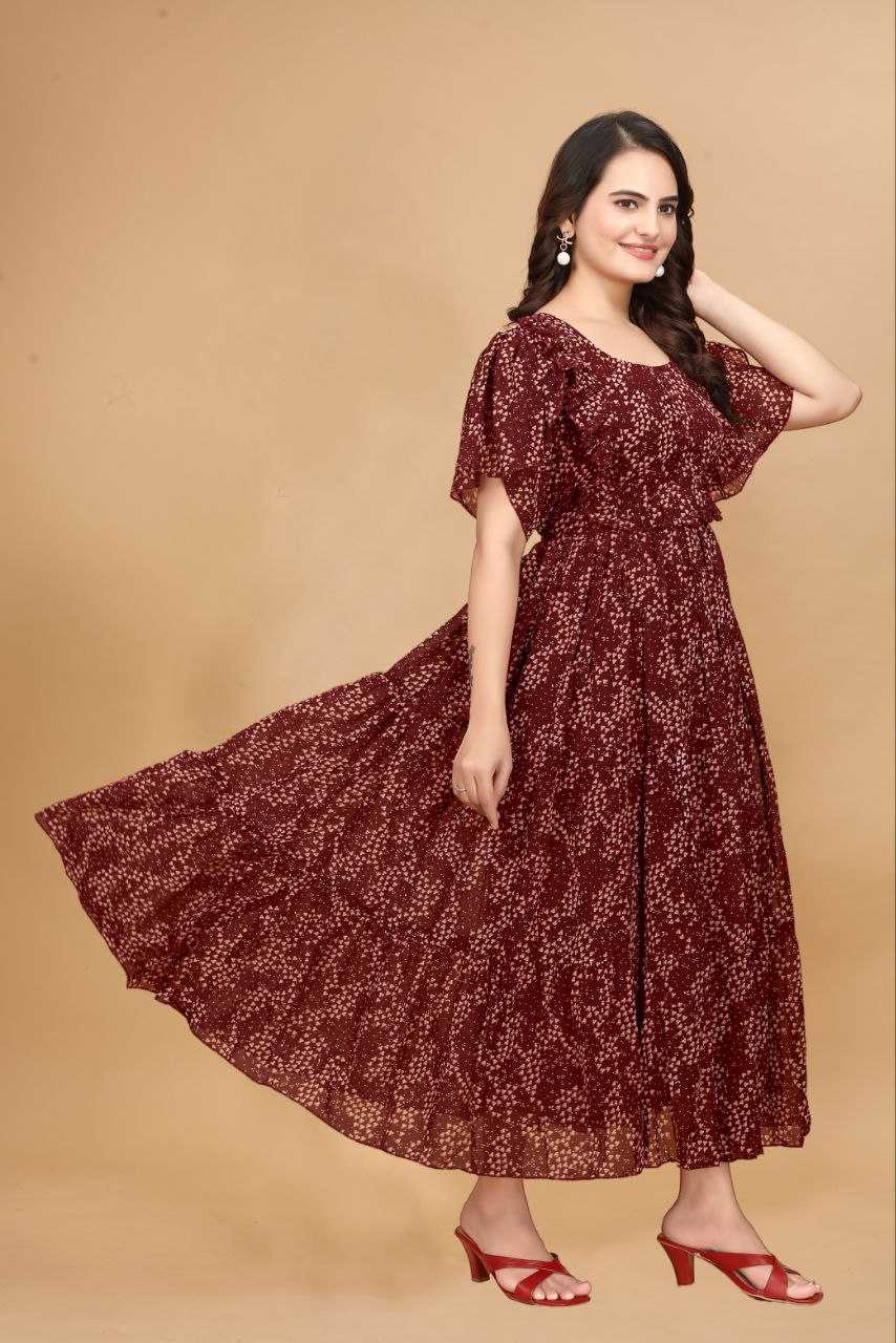 YNF GEORGETTE KESH407 RMT59 DRESSES WHOLESALE GEORGETTE DESIGNER MAXI DRESSES MANUFACTURER