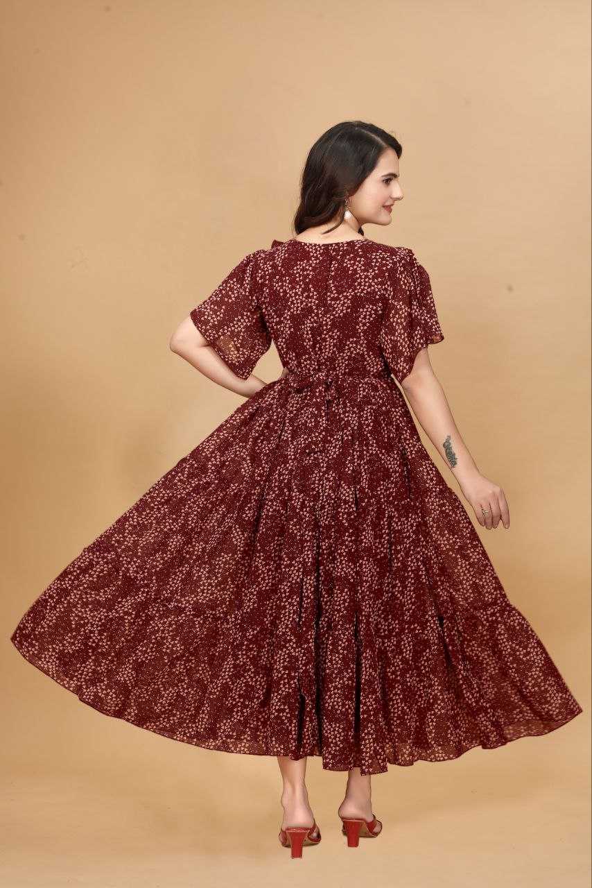 YNF GEORGETTE KESH407 RMT59 DRESSES WHOLESALE GEORGETTE DESIGNER MAXI DRESSES MANUFACTURER