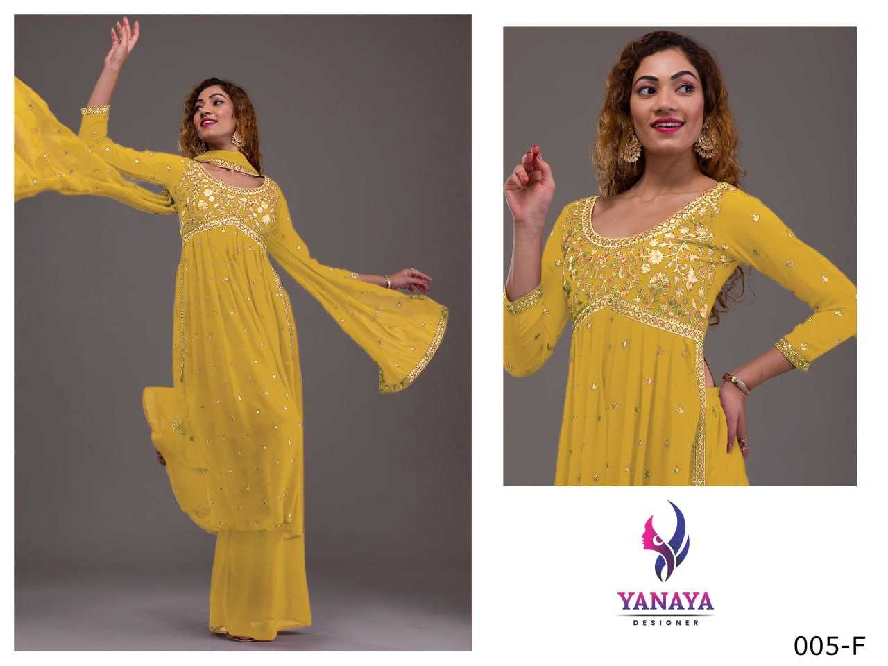 YNF GEORGETTE KESH409 005 SUIT WHOLESALE EMBROIDERY GEORGETTE LADIES SUIT MANUFACTURER