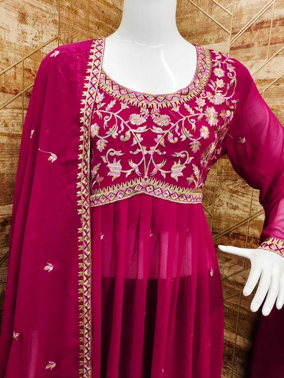 YNF GEORGETTE KESH409 005 SUIT WHOLESALE EMBROIDERY GEORGETTE LADIES SUIT MANUFACTURER