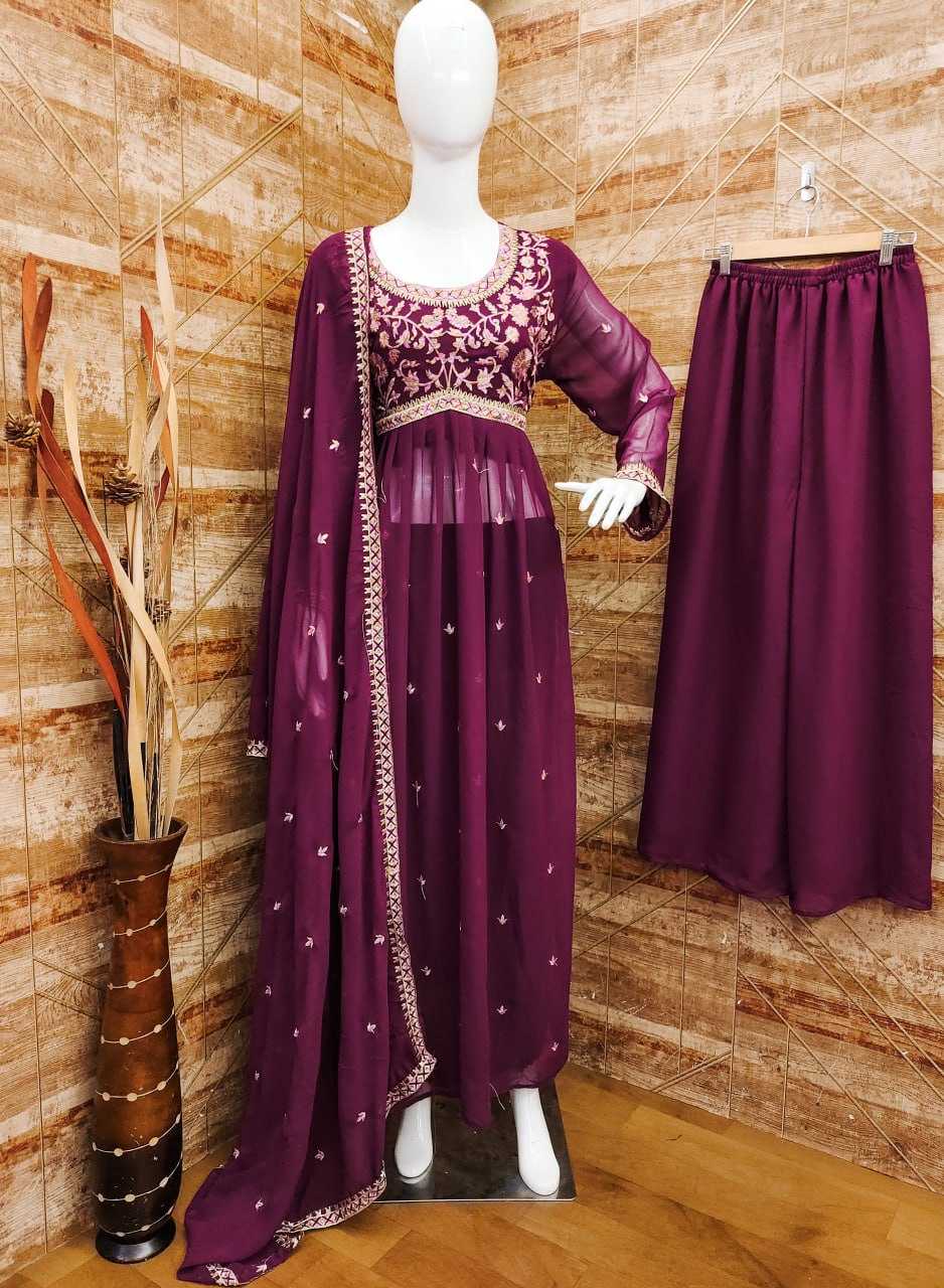 YNF GEORGETTE KESH409 005 SUIT WHOLESALE EMBROIDERY GEORGETTE LADIES SUIT MANUFACTURER