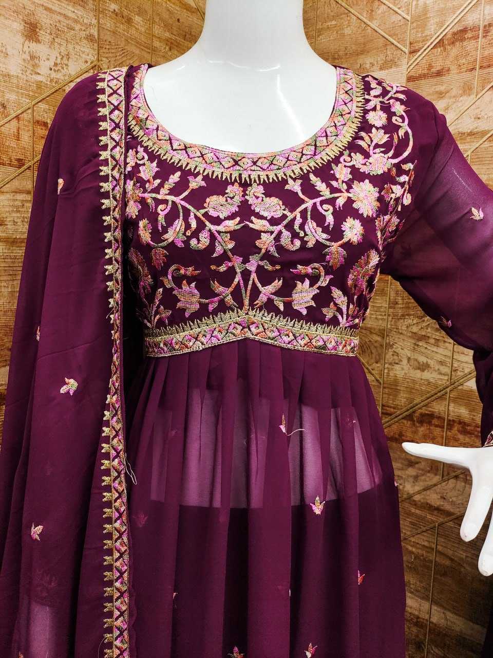 YNF GEORGETTE KESH409 005 SUIT WHOLESALE EMBROIDERY GEORGETTE LADIES SUIT MANUFACTURER