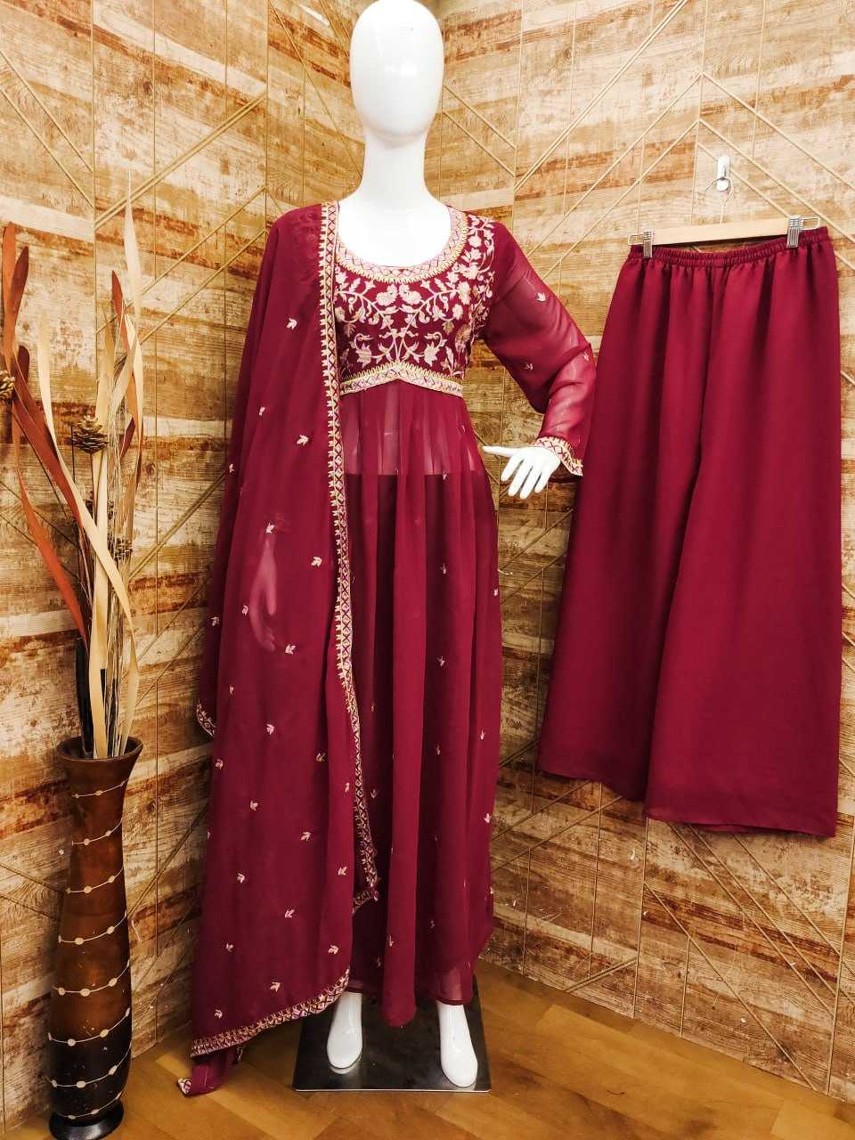 YNF GEORGETTE KESH409 005 SUIT WHOLESALE EMBROIDERY GEORGETTE LADIES SUIT MANUFACTURER