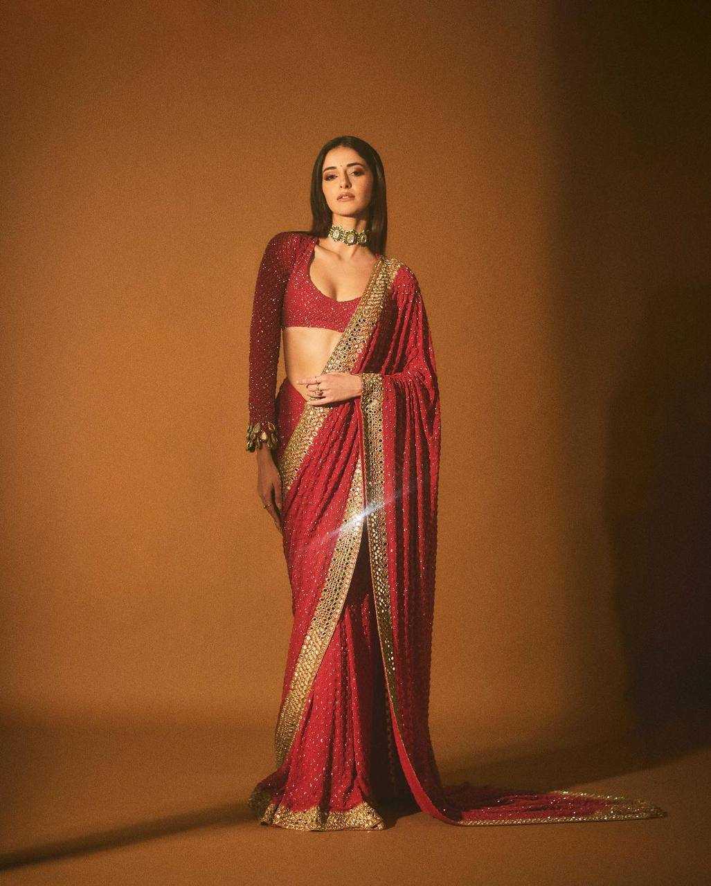 Ynf Georgette KESH413 459 Bollywood Collections Wholesale Ananya Pandey Sarees Manufacturer