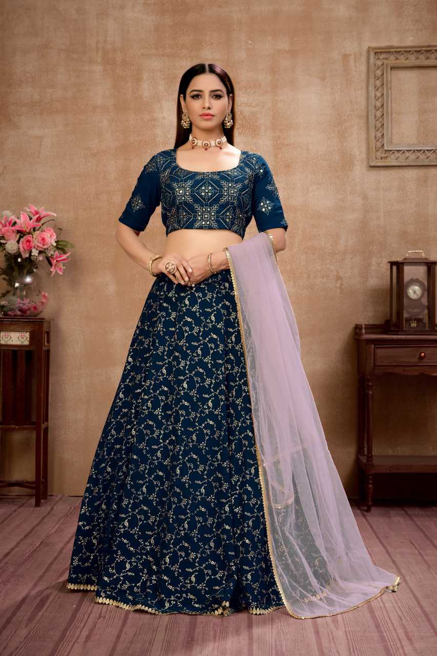 Ynf Georgette KESH417 1642 Lehengas Wholesale Embroidered Lehenga Thread Work Lehenga Sequins Lehenga Manufacturer