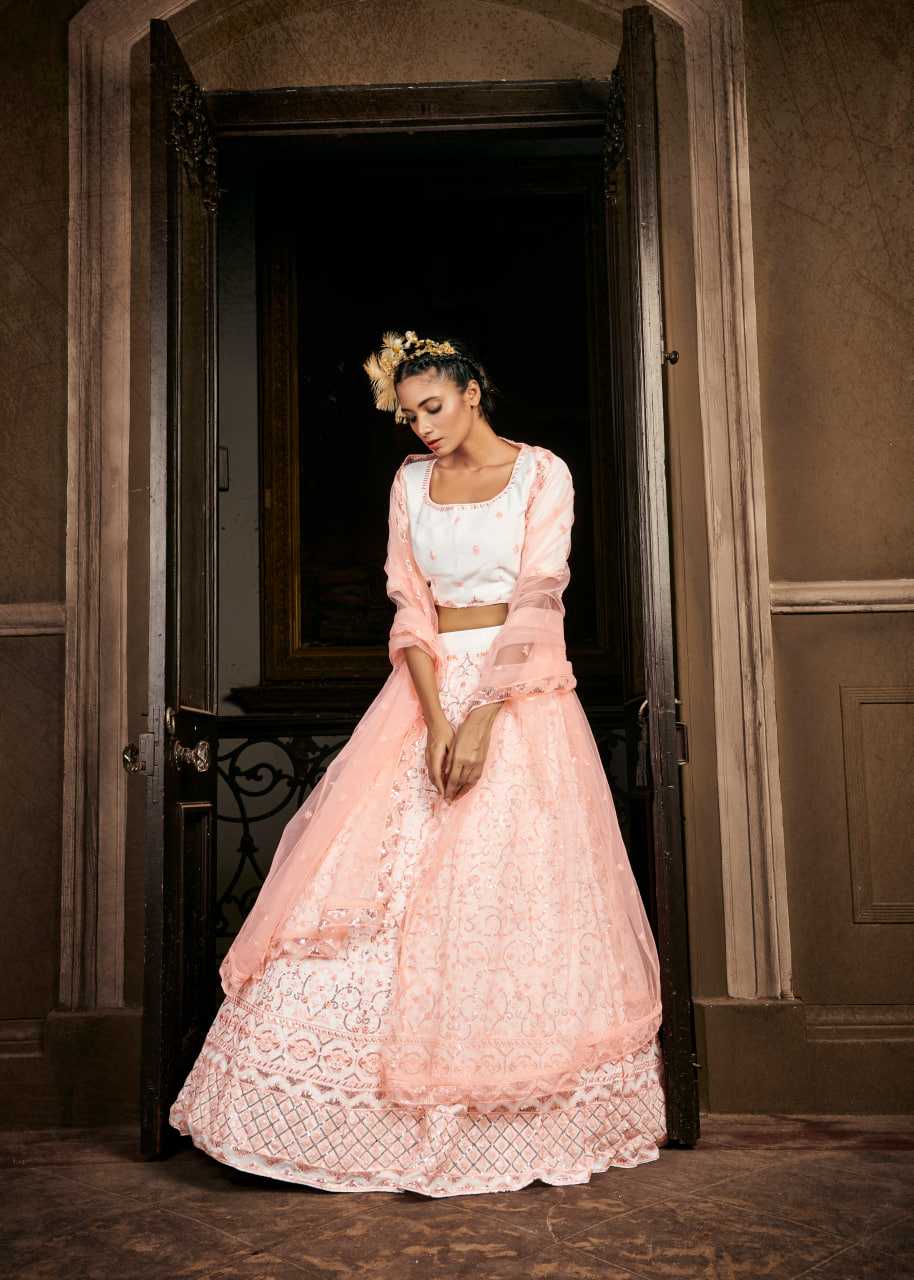 Ynf Georgette KESH417 1712 Lehengas Wholesale Embroidered Lehenga Thread Work Lehenga Sequins Lehenga Manufacturer