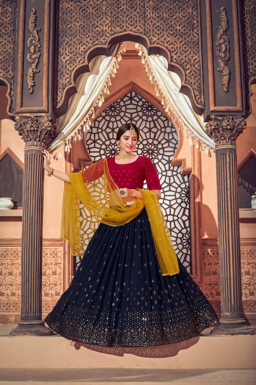 Ynf Georgette KESH417 1724 Lehengas Wholesale Embroidered Lehenga Thread Work Lehenga Sequins Lehenga Manufacturer