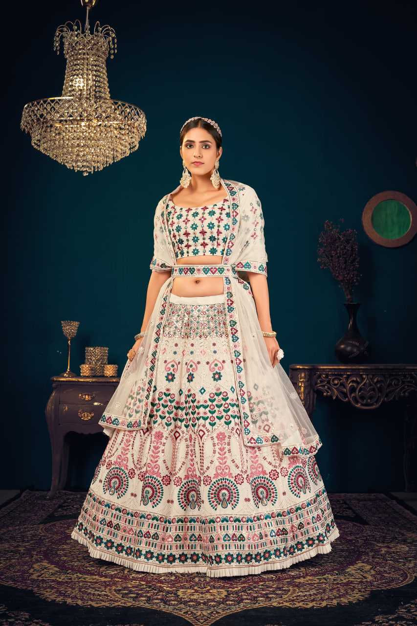 Ynf Georgette KESH417 1815 Lehengas Wholesale Printed Lehenga Embroidered Lehenga Gota Patti Lehenga Sequins Lehenga Manufacturer