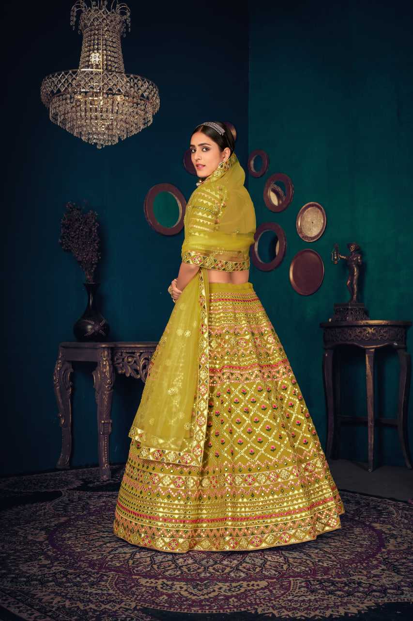 Ynf Georgette KESH417 1822 Lehengas Wholesale Embroidered Lehenga Gota Patti Lehenga Sequins Lehenga Manufacturer