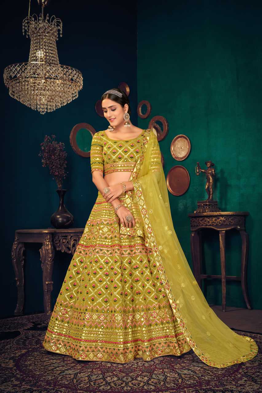 Ynf Georgette KESH417 1822 Lehengas Wholesale Embroidered Lehenga Gota Patti Lehenga Sequins Lehenga Manufacturer