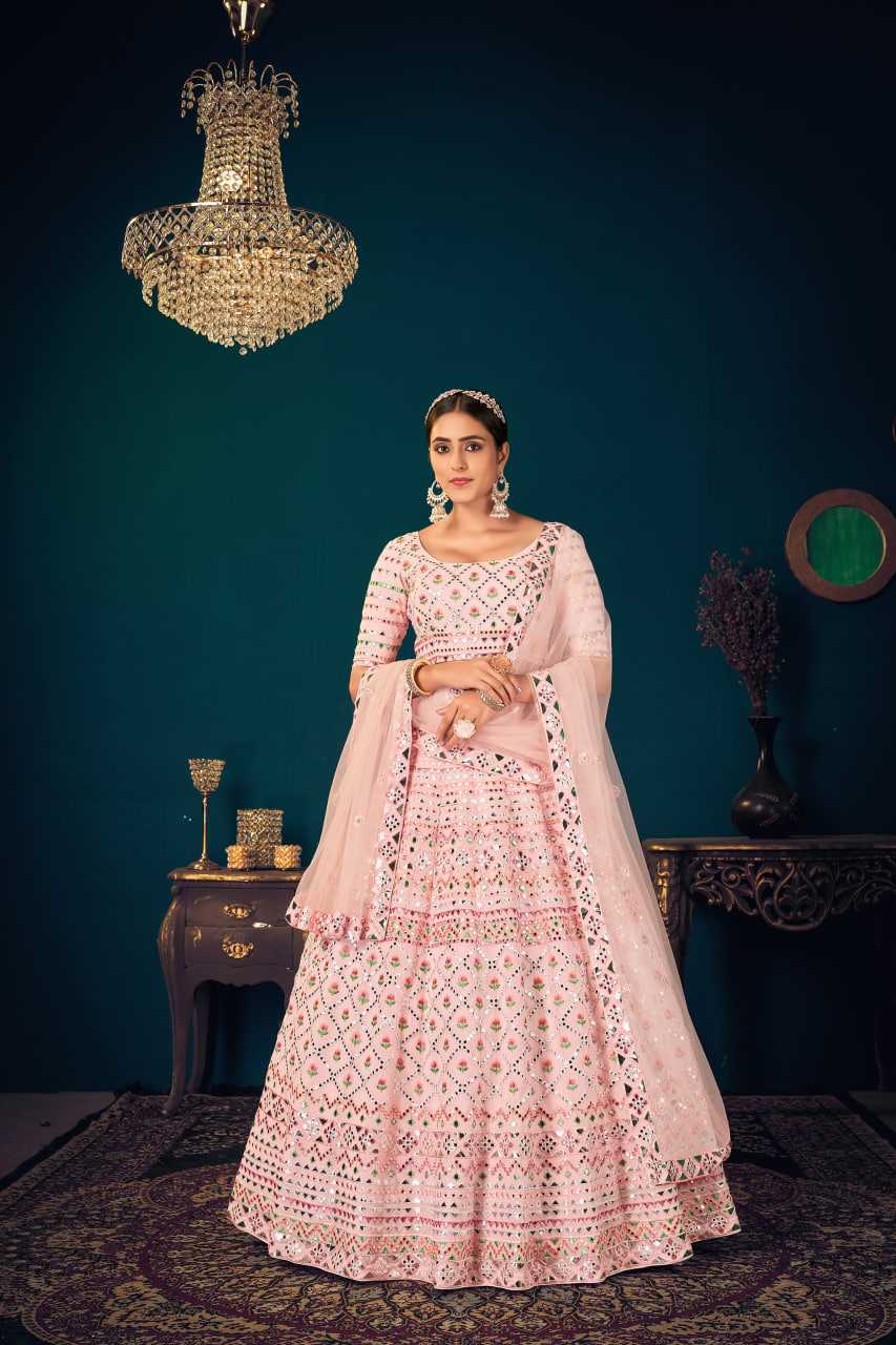 Ynf Georgette KESH417 1822 Lehengas Wholesale Embroidered Lehenga Gota Patti Lehenga Sequins Lehenga Manufacturer