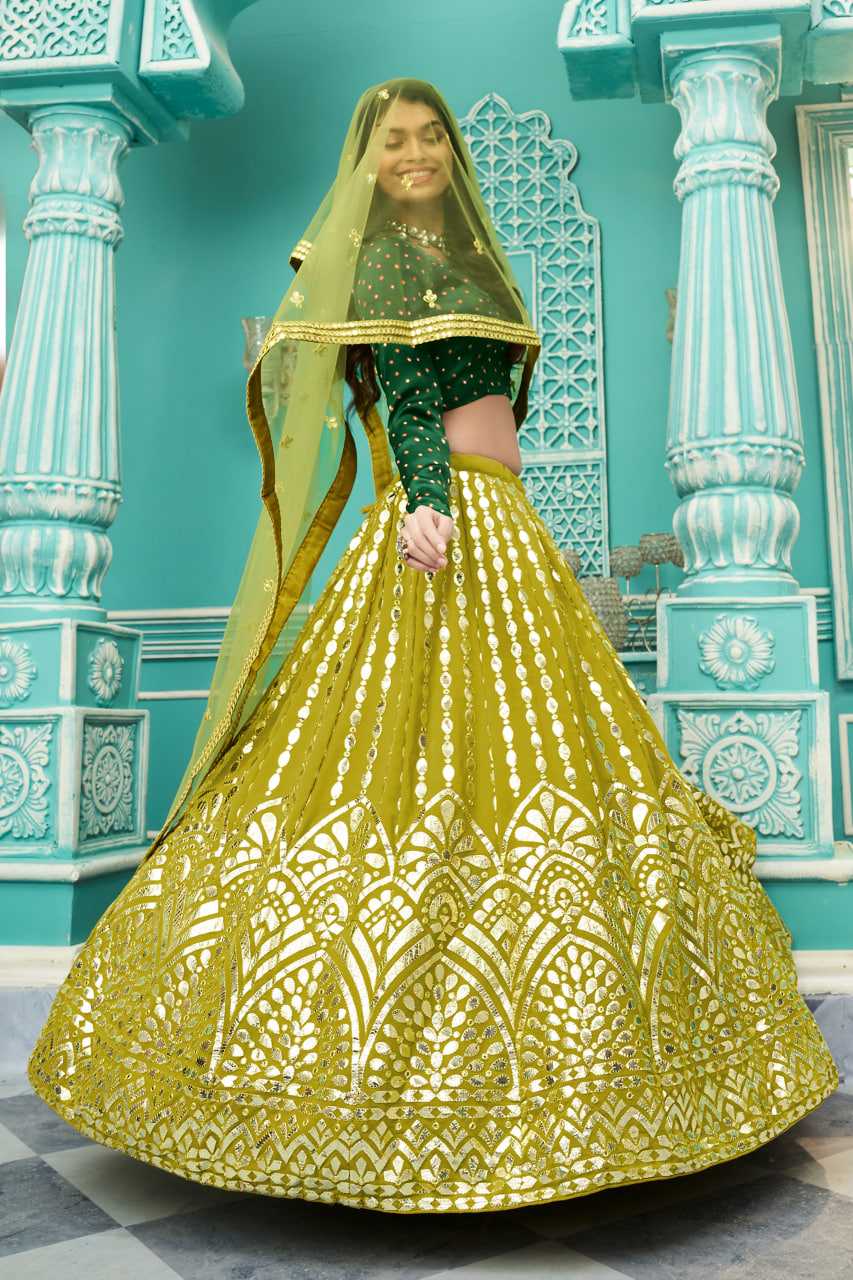 Ynf Georgette KESH417 1905 Lehengas Wholesale Embroidered Lehenga Gota Patti Lehenga Sequins Lehenga Manufacturer