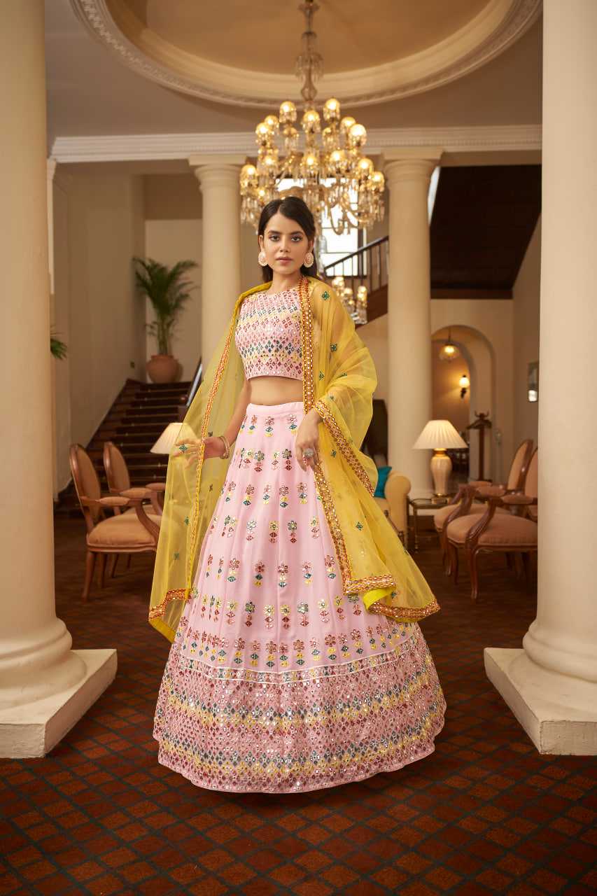 Ynf Georgette KESH417 1934 Lehengas Wholesale Embroidered Lehenga Heavy Lehenga Gota Patti Lehenga Manufacturer