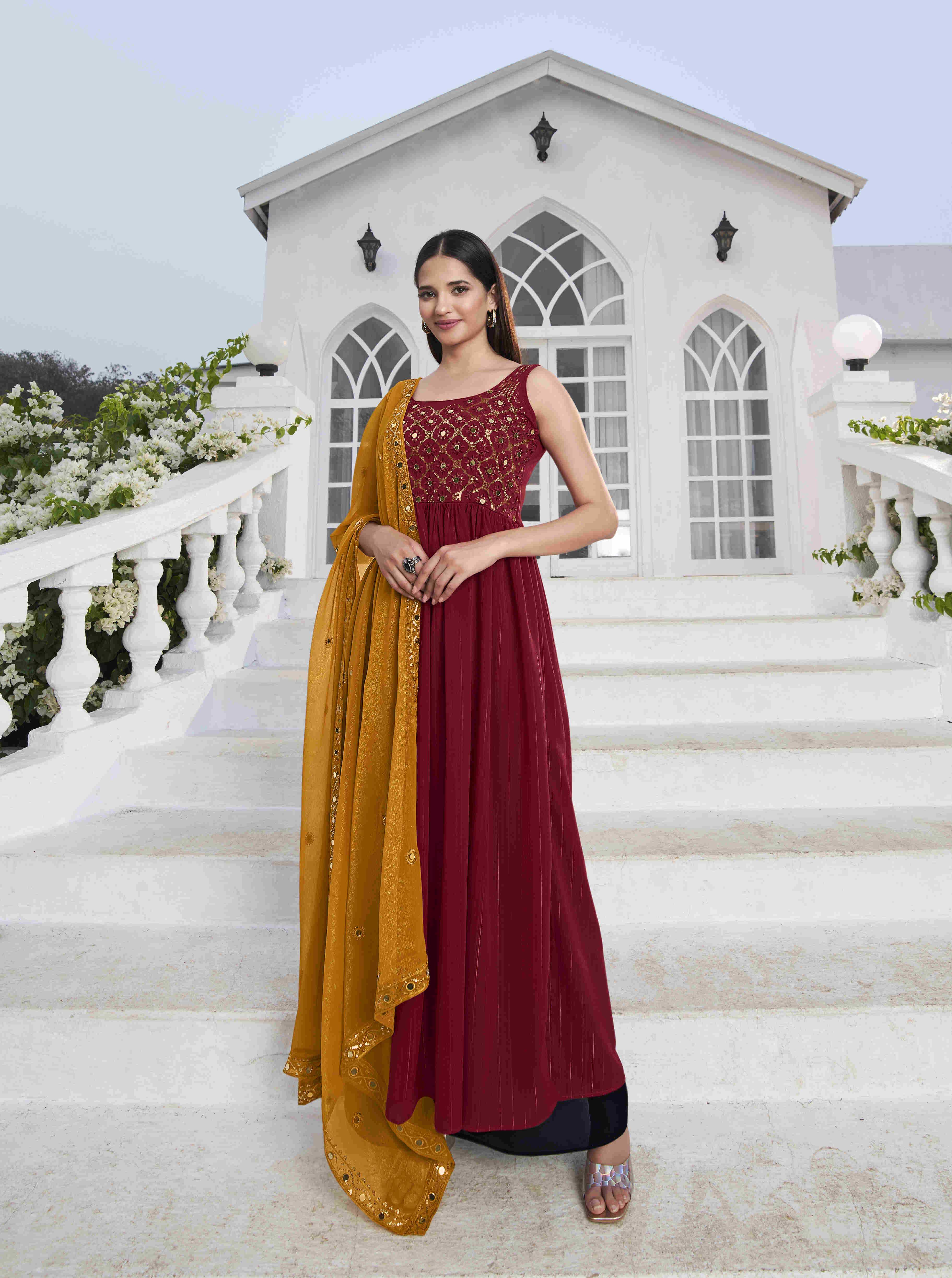 Ynf Georgette KESH417 4844 Suits & Dresses Wholesale Embroidery Suits Ladies Salwar Suits Party wear suits Manufacturer