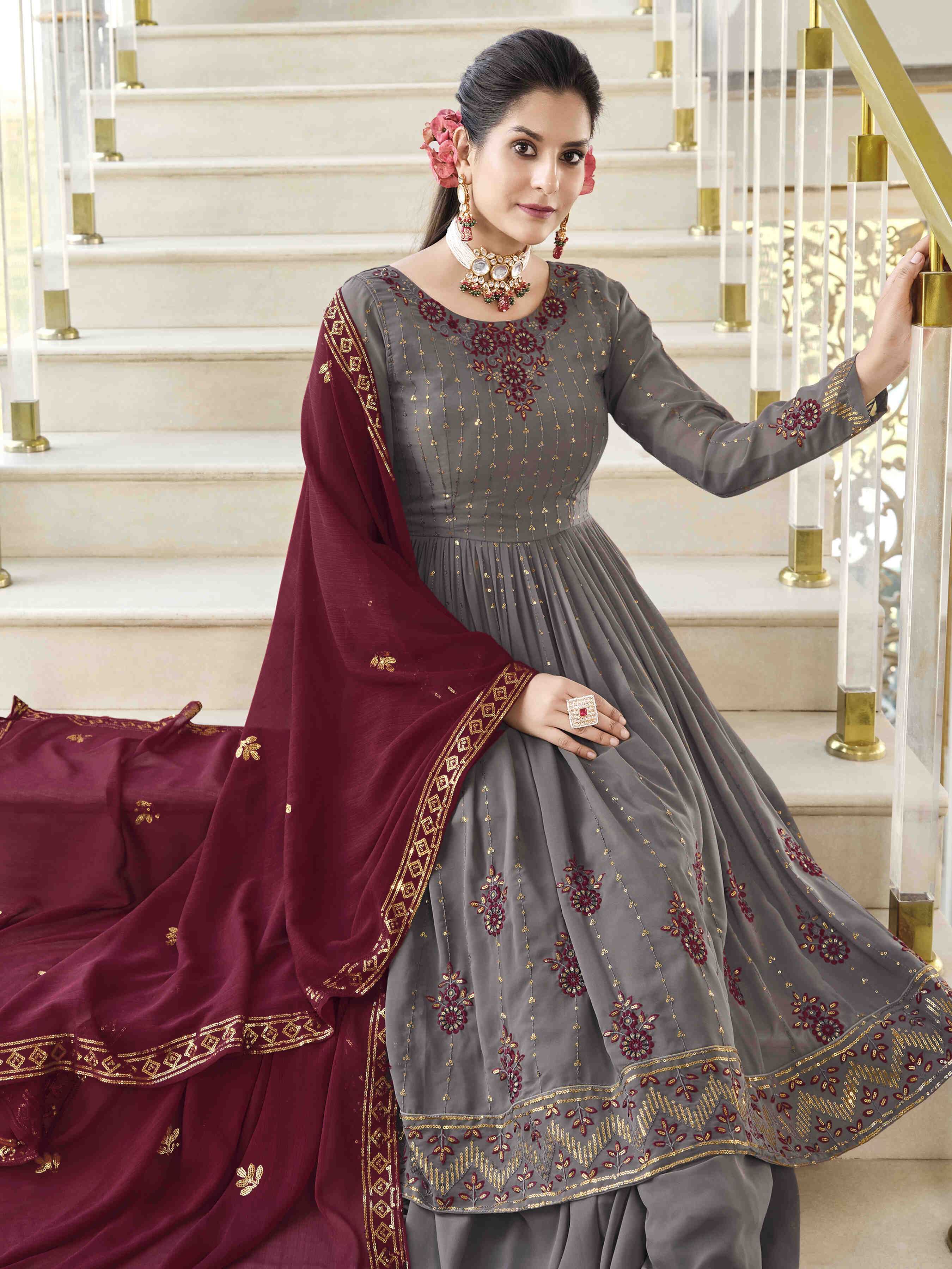 Ynf Georgette KESH417 4932 Suits & Dresses Wholesale Embroidery Suits Ladies Salwar Suits Georgette Suit Manufacturer