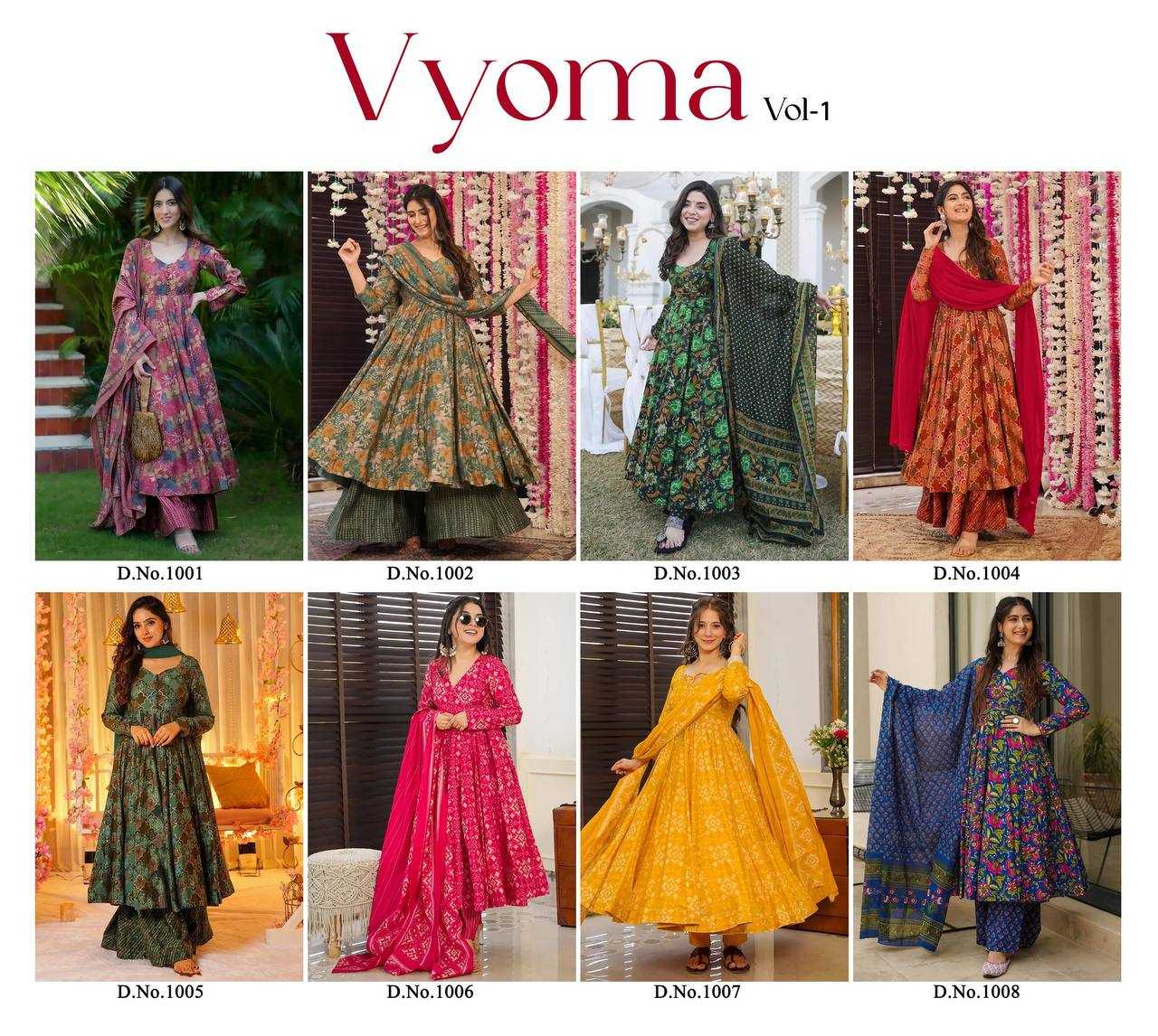 Ynf Georgette RIN131 VYOMA V-1 Gowns Wholesale Printed Gowns Georgette Gown Designer Gowns Manufacturer