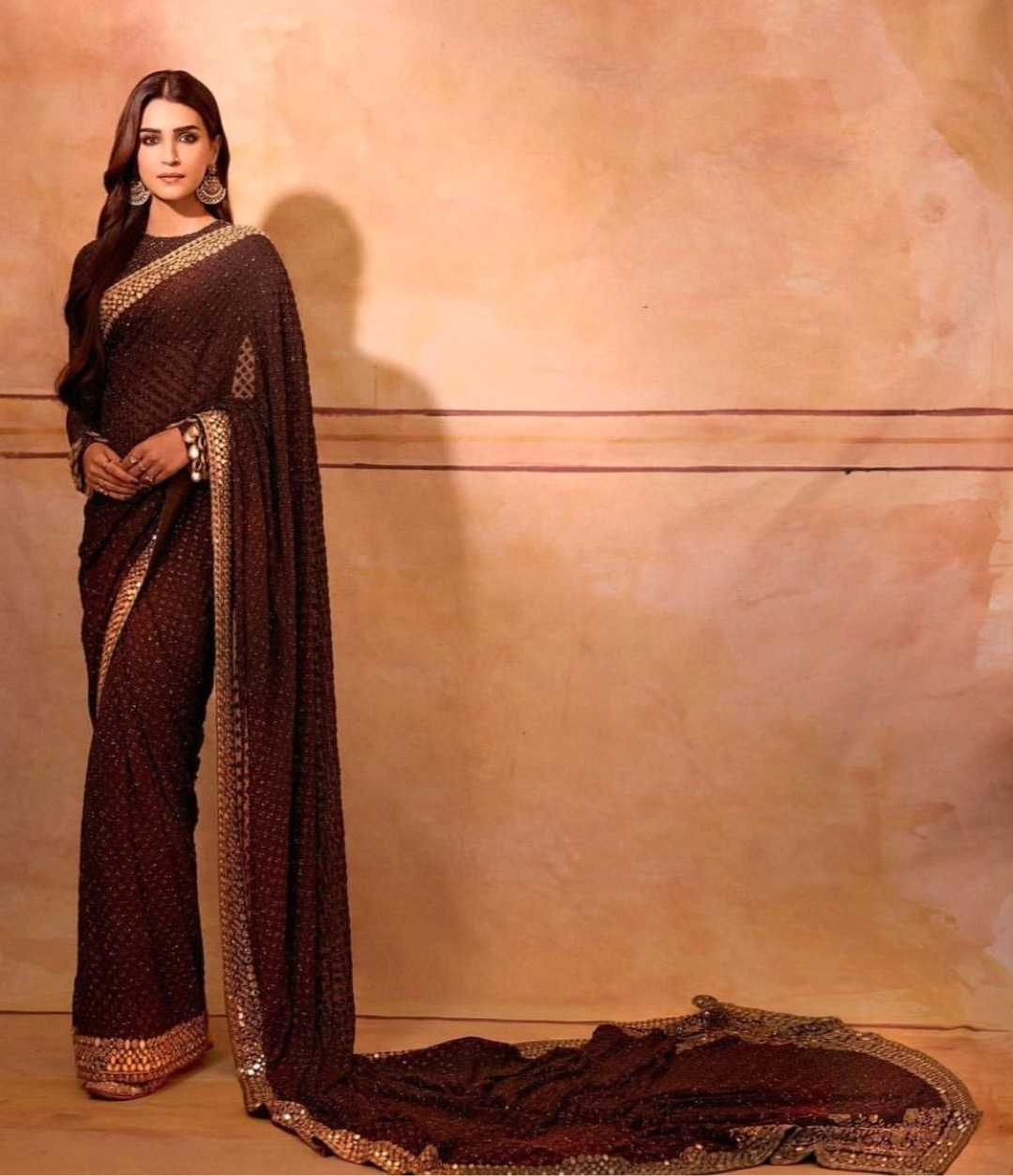 Ynf Georgette RIN151 5268 Bollywood Collections Wholesale Kriti Sanon Sarees Manufacturer