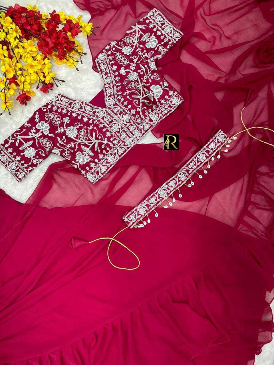 Ynf Georgette RIN164 RRS135 Sarees Wholesale Designer Sarees Lehenga Sarees Embroidered Sarees Manufacturer